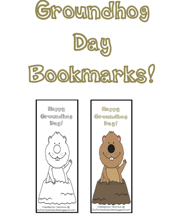 groundhog day bookmarks